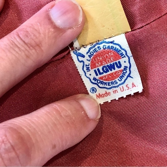 rrrruss vintage mauve wool blazer made in USA Union made 16 - Picture 7 of 10